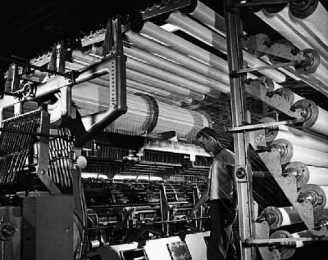 Man working in a textile factory Canvas Art -  (18 x 24)