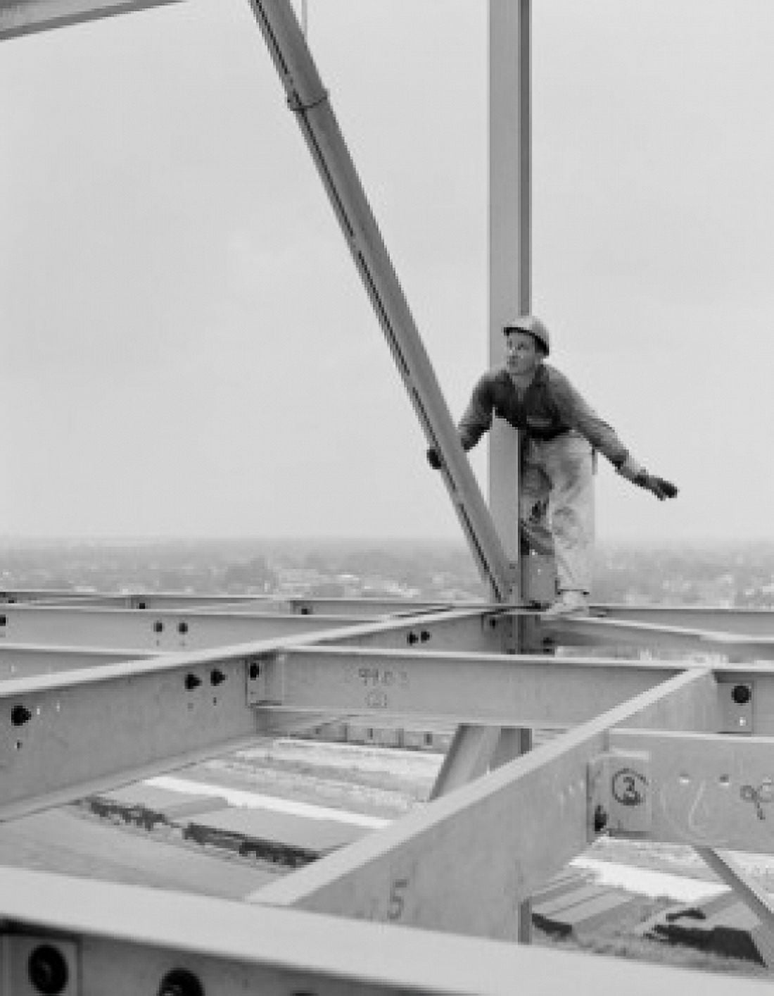 Man working on construction site Canvas Art - (24 x 36)