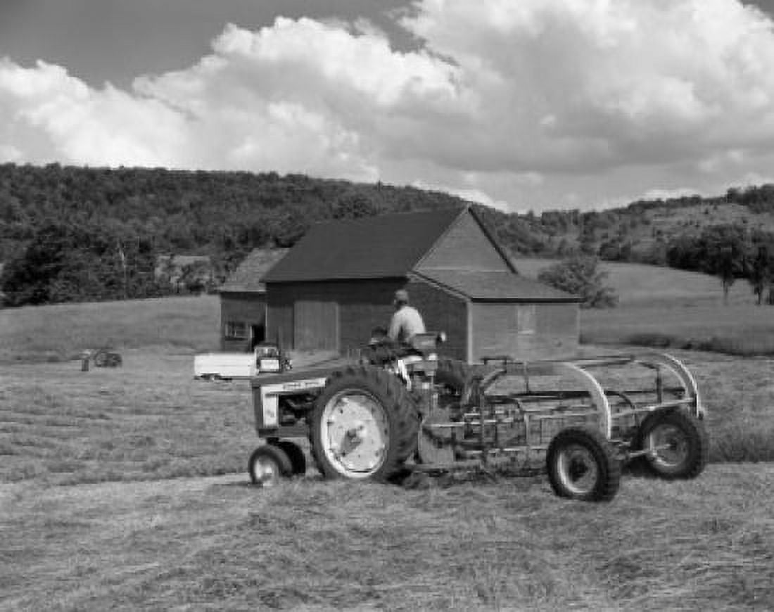 Man working on farm Canvas Art -  (18 x 24)