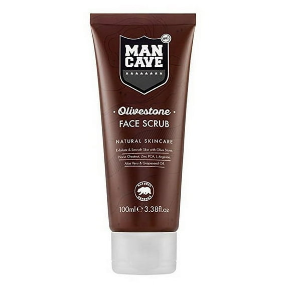 ManCave Olivestone Natural Skin Care Face Scrub, 3.38 Oz