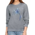 thumbnail image 1 of ManHanLi Women Dandelion Graphic Print Round Neck Long Sleeve Sweatshirt, 1 of 7