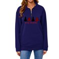 thumbnail image 1 of ManHanLi Women Merry Christmas Tree Print Zip Long Sleeve Lapel Collar Sweatshirt, 1 of 3