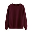 thumbnail image 1 of ManHanLi Women Solid Color Crew Neck Raglan Long Sleeve Sweatshirt, 1 of 2
