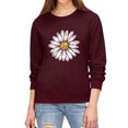 thumbnail image 1 of ManHanLi Women Sunflower Daisy Print Crew Neck Ribbed Cuffs Long Sleeve Sweatshirt, 1 of 7