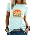 thumbnail image 1 of ManHanLi Women Vintage 1984 Limited Edition Shirt Crewneck Tee 40th Birthday Gifts Tops, 1 of 7