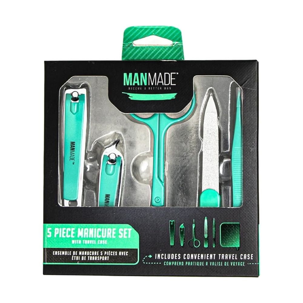 ManMade 5 Piece Manicure Set With Travel Case Colors May Vary