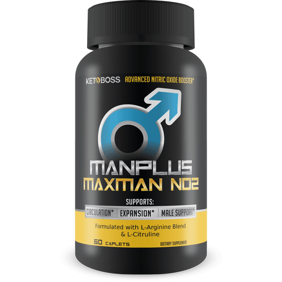 ManPlus MaxMan N02 - L-Citruline Male Support Formula - Enhanced Male Function - Powerful Muscle Pumps - Increased Blood Flow - Powerful Gym time and Powerful Bed time - Take it to The Next Level