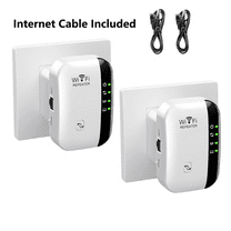 ManYmbyan 2 Pack WiFi Extender Signal Booster Up to 3000sq.ft and 30 Devices, WiFi Range Extender, Wireless Internet Repeater, Long Range Amplifier with Ethernet Port, 1-Key Setup, Access Point