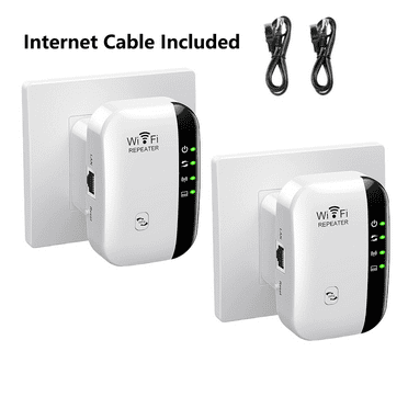 ManYmbyan 2 Pack WiFi Extender Signal Booster Up to 3000sq.ft and 30 Devices, WiFi Range Extender, Wireless Internet Repeater, Long Range Amplifier with Ethernet Port, 1-Key Setup, Access Point