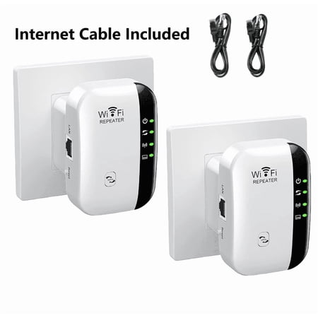 ManYmbyan 2 Pack WiFi Extender Signal Booster Up to 3000sq.ft and 30 Devices, WiFi Range Extender, Wireless Internet Repeater, Long Range Amplifier with Ethernet Port, 1-Key Setup, Access Point