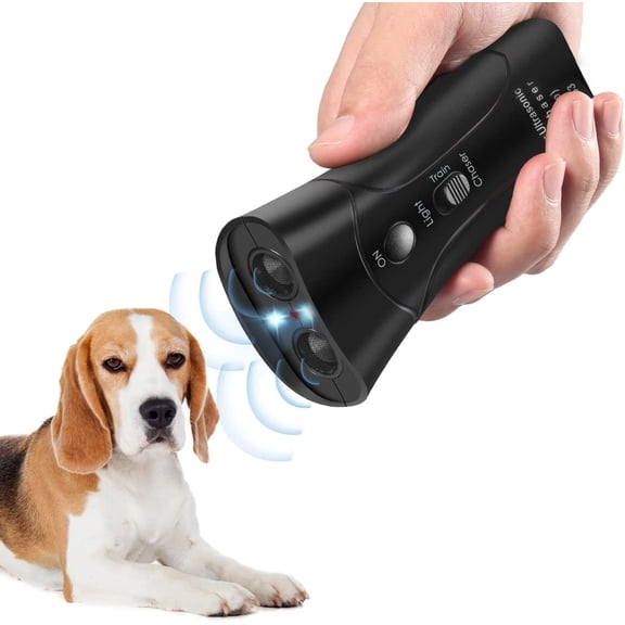 ManYmbyan LED Anti Barking Device, Dual Sensor Dog Barking Control Devices Dog Training Safe for All Dogs of All Ages & Breeds, 33Ft Range
