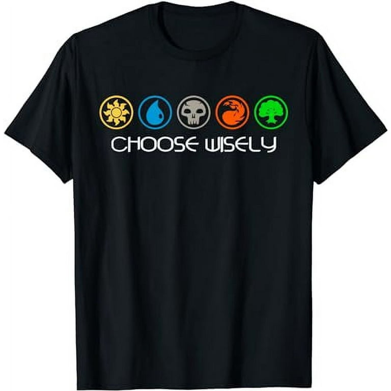 Mana Symbols Gathering Magic - Choose Wisely Blue Red Green T-Shirt Mana Symbols Gathering Magic - Choose Wisely Blue Red Green T-Shirt