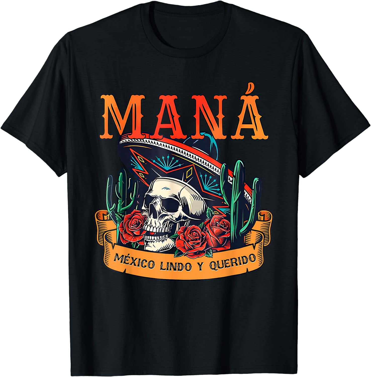 Mana Women Mexico Lindo Y Querido T-Shirt Black Large - Walmart.com