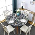 thumbnail image 1 of Manadala Round Fitted Tablecloth Boho Style Elastic Edged Waterproof Table Cloth Dining Table Decoration Accessories Table Cover, 1 of 7