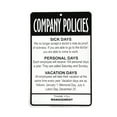 thumbnail image 1 of Management Employees Company Policies Sign Funny Work Break Room Office Decor, 1 of 2