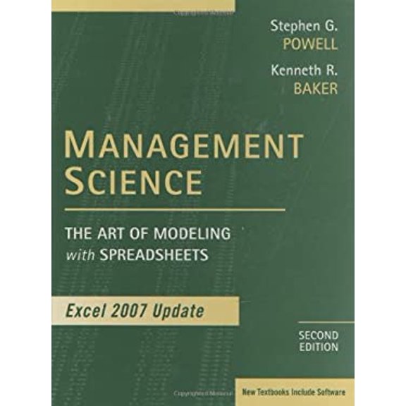 Pre-Owned Management Science: The Art of Modeling with Spreadsheets, Excel 2007 Update [With CDROM] (Hardcover) 0470393769 9780470393765