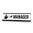 thumbnail image 1 of Manager, BW Black Frame Desk Sign (2x8¨), 1 of 3