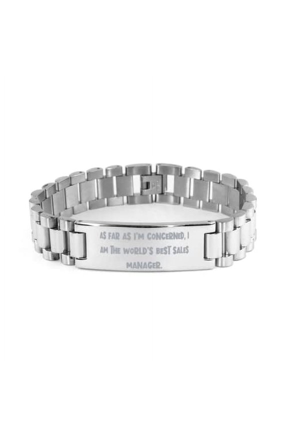 Manager Gifts, As Far as I'm Concerned, I Am The World's, Fancy Holiday Ladder Bracelet from Coworkers, Gift Ideas, Stocking Stuffers, Secret Santa, White Elephant, Presents,
