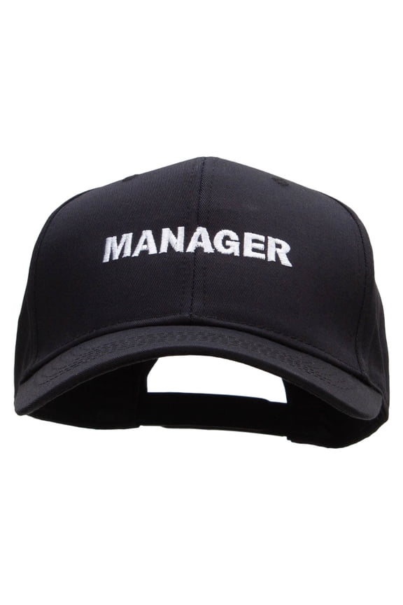 Manager Solid Cotton Twill Low Profile Snap Cap - Black OSFM