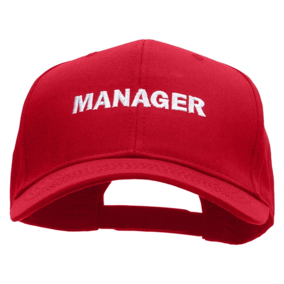 Manager Solid Cotton Twill Low Profile Snap Cap - Red OSFM