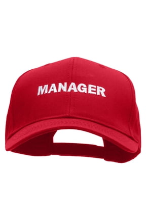 Manager Solid Cotton Twill Low Profile Snap Cap - Red OSFM