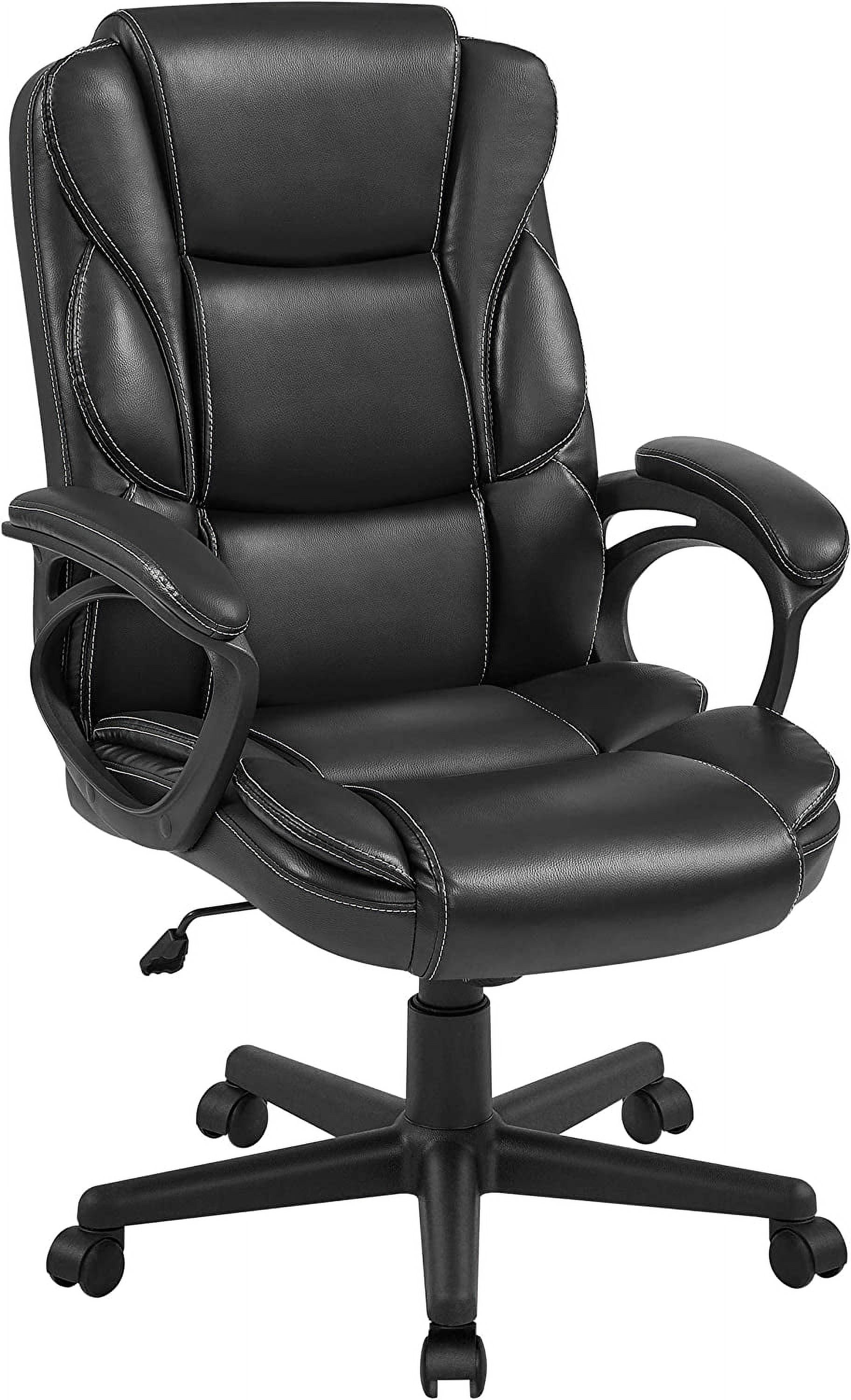 Managerial Executive Chair PU Leather Swivel Task Chair Home/Office Desk Chair Wide Seat High