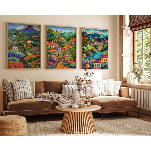Managua Travel Prints Nicaragua Posters Nicaragua Travel Prints South American Art Tropical Art Botanical Decor Set 3