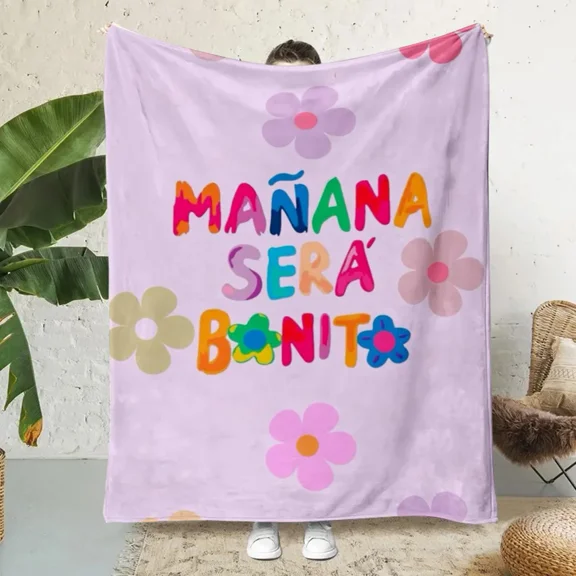 Manana Sera Bonito Throw Blanket Decoration Soft Blanket for All Season Home Bedroom Sofa, Blanket Presents for Family