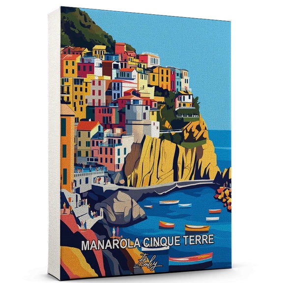 Manarola Cinque Terre Travel Global Destination Canvas Italy Canvas Celebrate Your Favorite Destination A Sophisticated Touch to Any Room