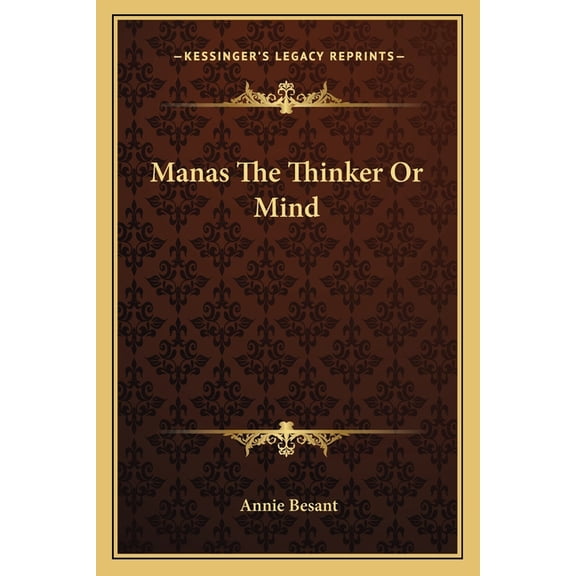 Manas The Thinker Or Mind (Paperback)