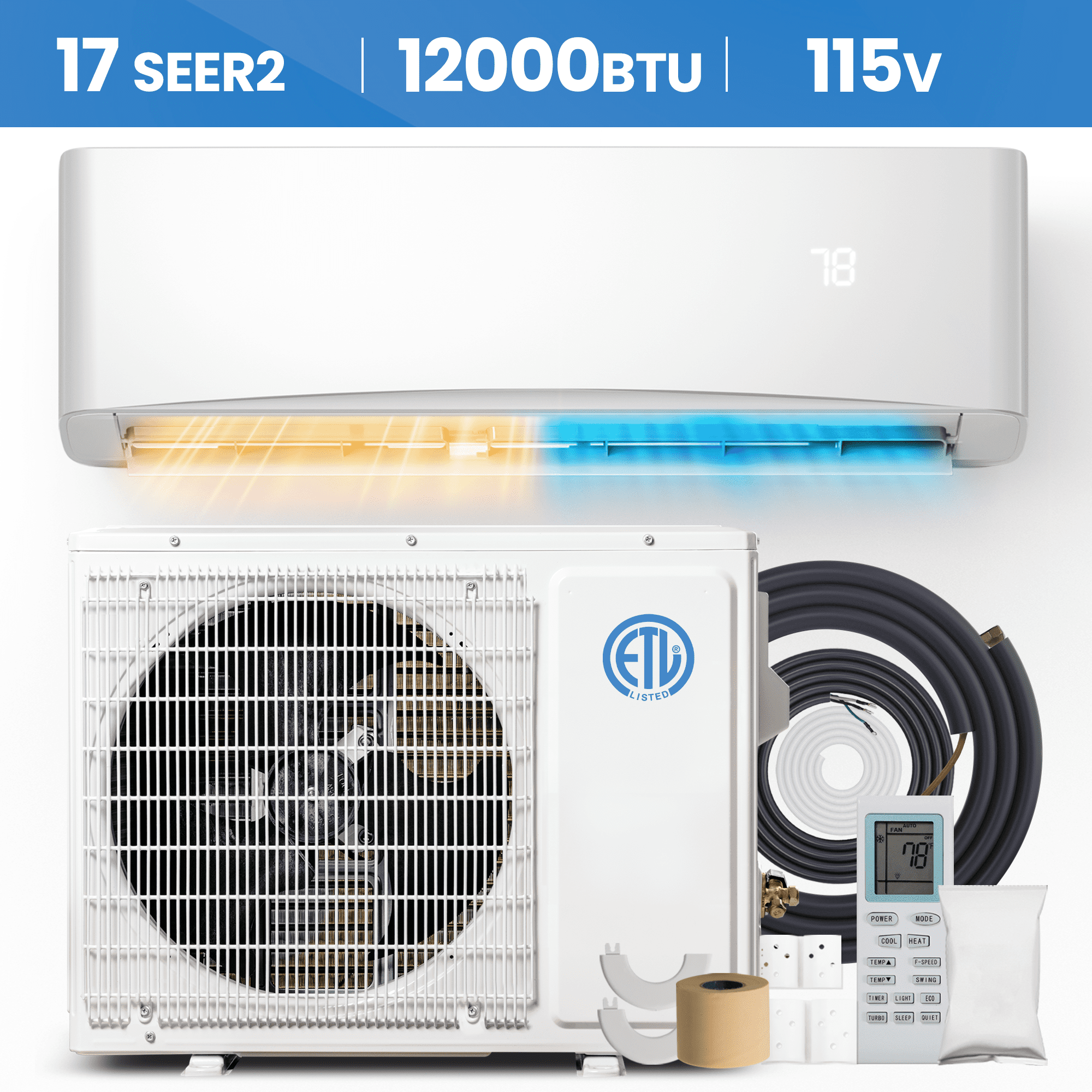 Manastin 12000 BTU Mini Split Air Conditioner & Heater with