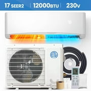 UrbanSync 12000 BTU Mini Split Air Conditioner & Heater with Inverter, 17 SEER2 230V Energy Saving AC Unit Cools Rooms up to 750 Sq. Ft, Complete Installation Kit