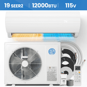 Manastin 12000 BTU Mini Split Air Conditioner & Heater with Inverter, 19 SEER2 115V Energy Saving AC Unit Cools Rooms up to 750 Sq. Ft, Complete Installation Kit