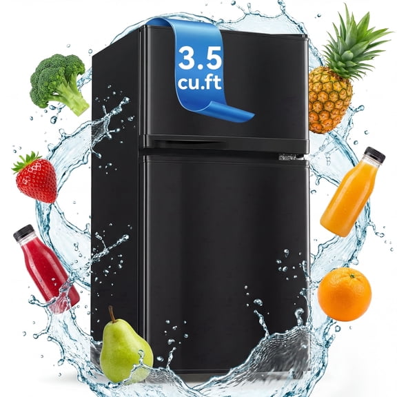 Nepsam 3.5 Cu.Ft Mini Fridge with Freezer – Quiet, Energy-Efficient, and Space-Smart, Black
