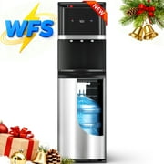Manastin Bottom Loading 304 Stainless Steel Water Cooler Dispenser for 5 Gallon Bottles, Water Cooler with 3 Temperature Settings - Hot, Cold & Room Water, Ideal Design for Home & Office