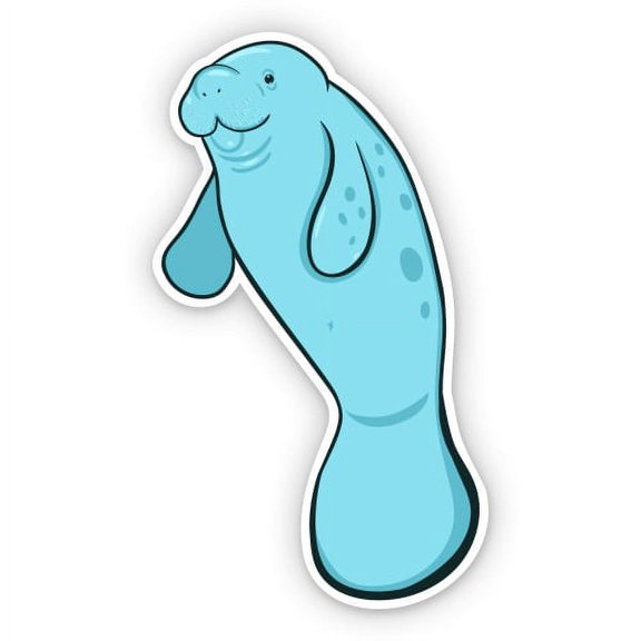 Manatee - 3" Vinyl Sticker - For Car Laptop Water Bottle Phone - Waterproof Decal