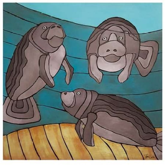 Manatee Canvas Art - Shanni Welsh (24 x 24)