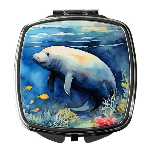 Manatee Compact Mirror 2.75 in x 3 in