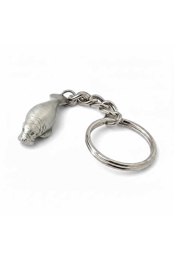 Durable Manatee Ocean Key Ring Keychains Gift Pouch, Purple, 1