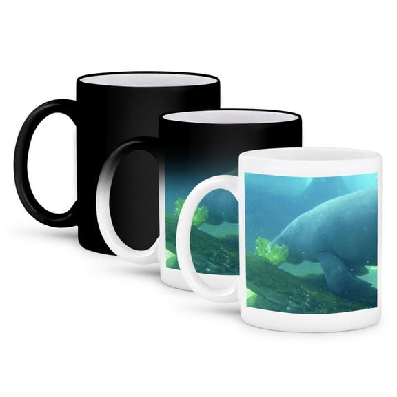 3dRose, Manatee Munch, 11oz Magic Transforming Mug
