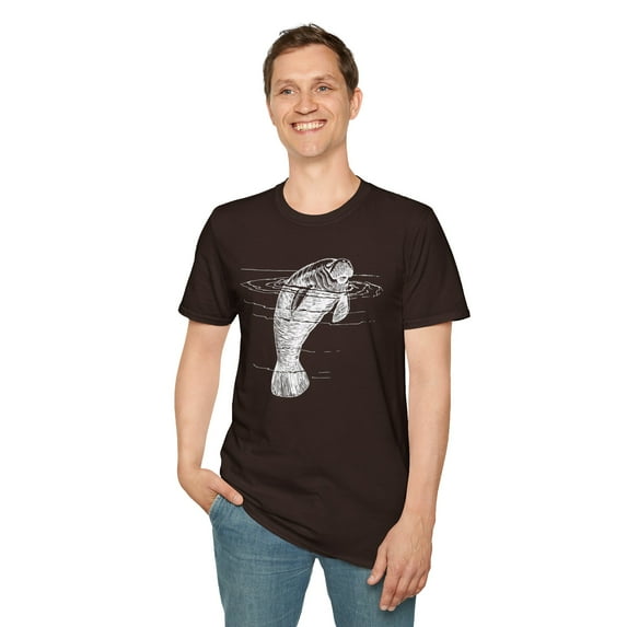 Manatee Ocean Water, Gildan Unisex Softstyle T-Shirt, Graphic Tee, S-3XL