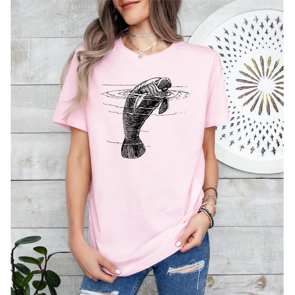 Manatee Ocean Water Shirt,Sea Cow Shirt,Save The Manatees,Manatee Lover Gift,Sea World,Ocean Life Tee,Floaty Potatoes,Environmentalist Shirt Tshirt All Size S-5XL