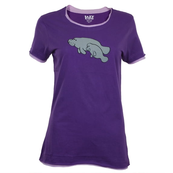 Manatee Soft Juniors Fitted 2Fer Sleep T-Shirt - X-Large