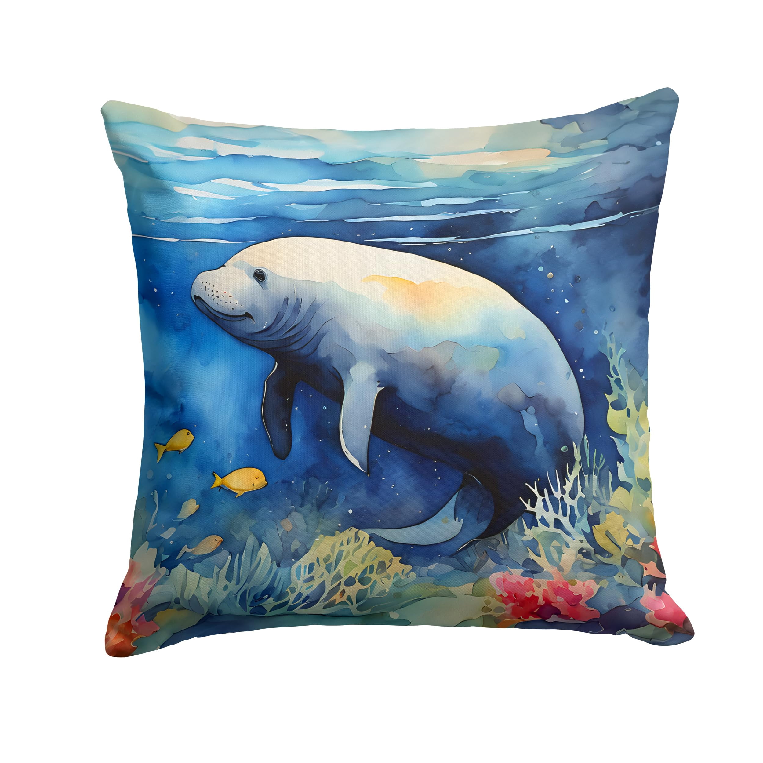 Manatee Throw Pillow 14 in x 14 in