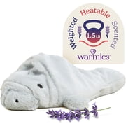 warmies 13” Manatee Stuffed Animal, Microwavable Heated Plushies and Weighted Soft Plush Toys