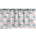 thumbnail image 1 of Manatee Window Valance, Sea Animal Silhouettes Pattern with Diagonal Lines Pastel Toned Elements Graphic, Curtain Valance for Kitchen Bedroom with Rod Pocket, 54" X 18", Multiclor, by Ambesonne, 1 of 3