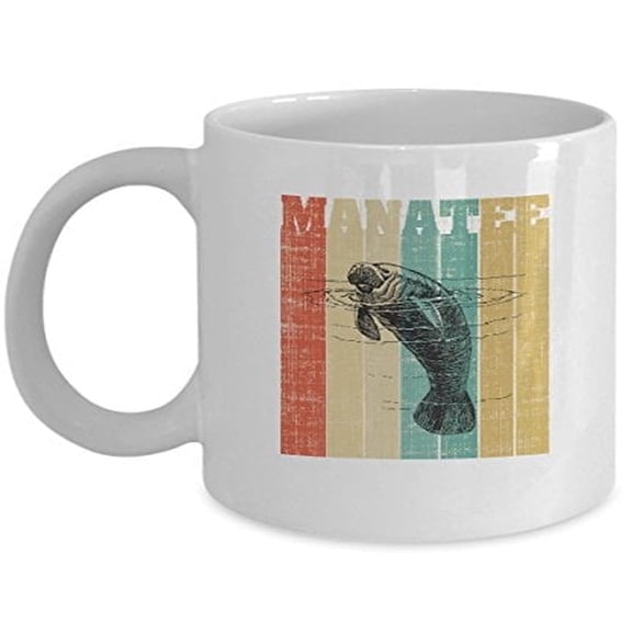 Manatees 11 oz Coffee Mug - Cute Animals White Ceramic Gift