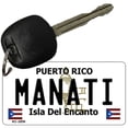 thumbnail image 1 of Manati Puerto Rico Flag Novelty Aluminum Key Chain KC-2856 3" x 1.5" Key Chain (KC), 1 of 1