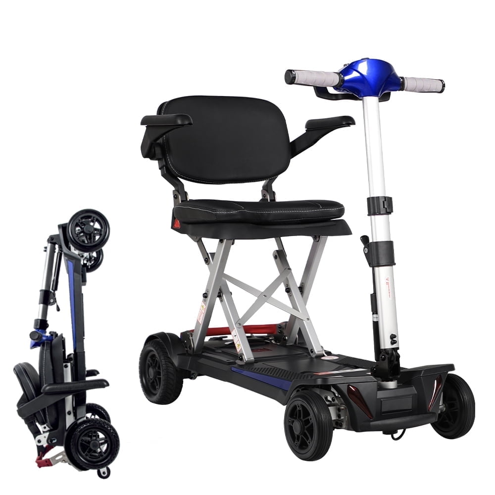 Flynama Blue Electric Folding Scooter for Senior's Easy Travel