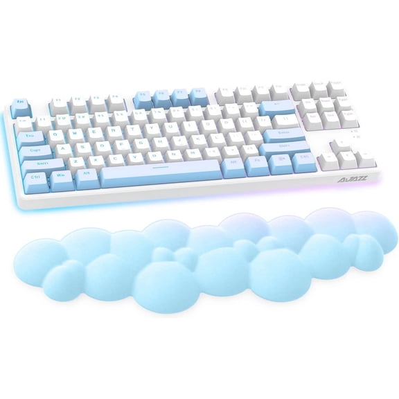 Manbasnake Memory Foam Keyboard Wrist Rest, Blue